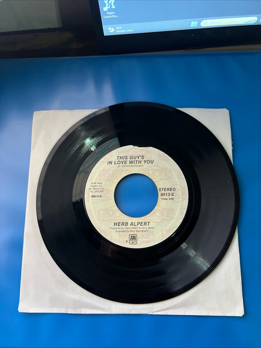 Herb Alpert: This Guy's In Love With You / Cabaret, 45 RPM VG+ (ZD)
